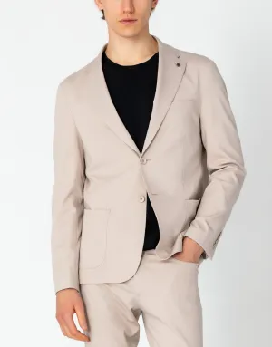 Lightweight Patch Pocket Jacket - Beige