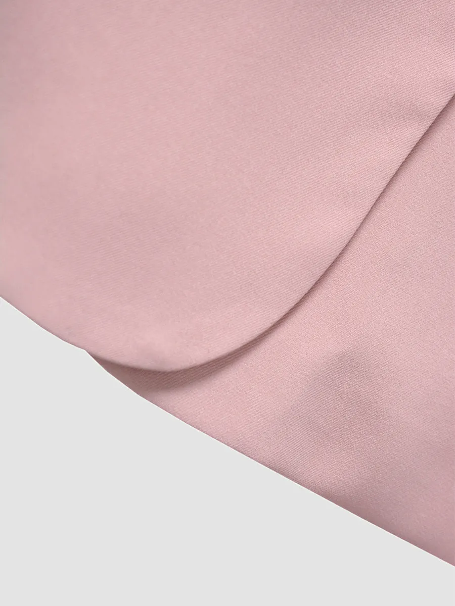 Loose Solid Color Blazer Coat