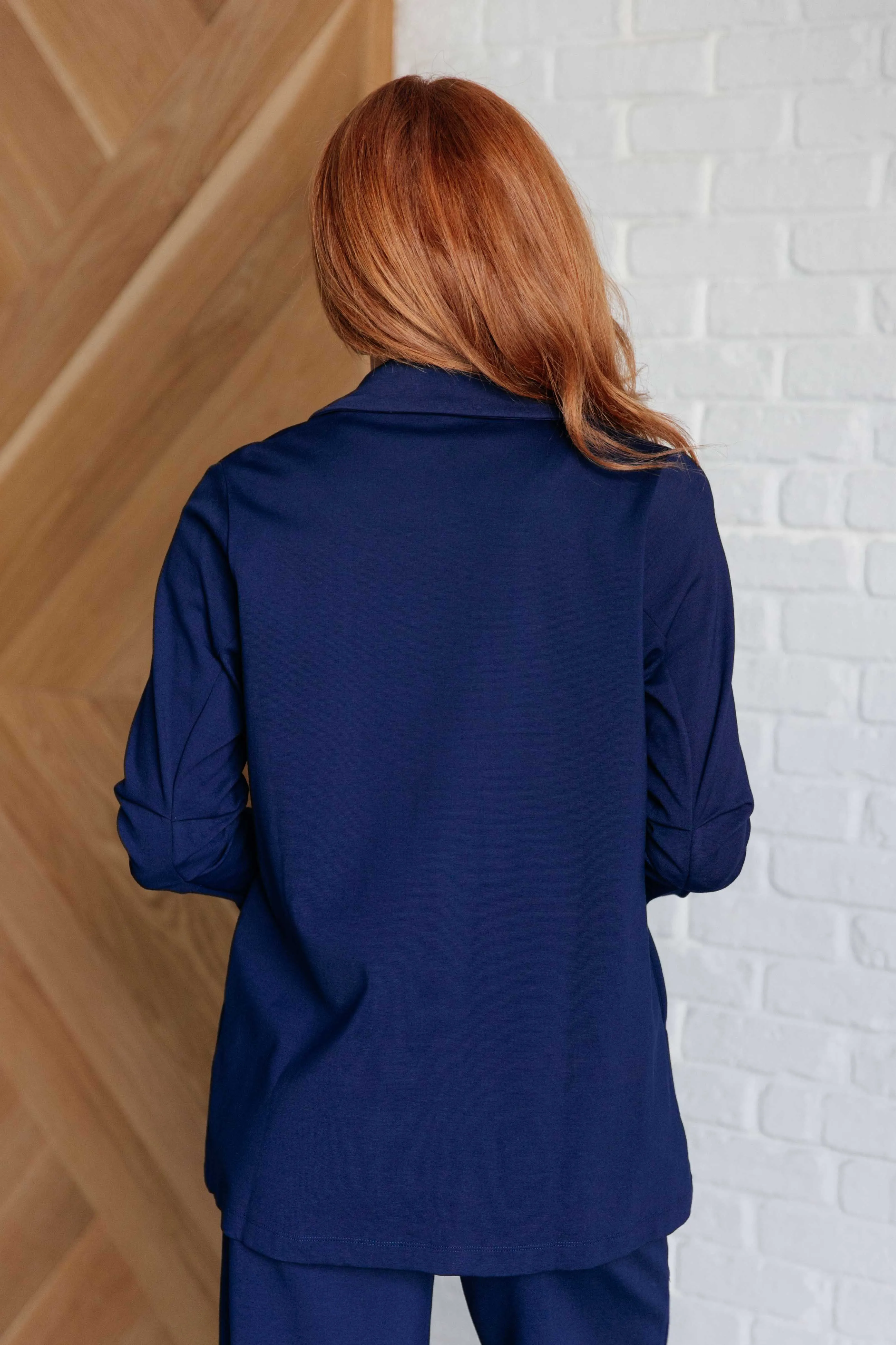 Magic 3/4 Blazer in Navy WH