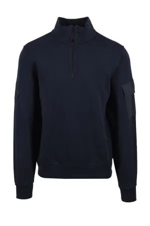 Ma.strum Half Zip Logo Sweat Ink Navy