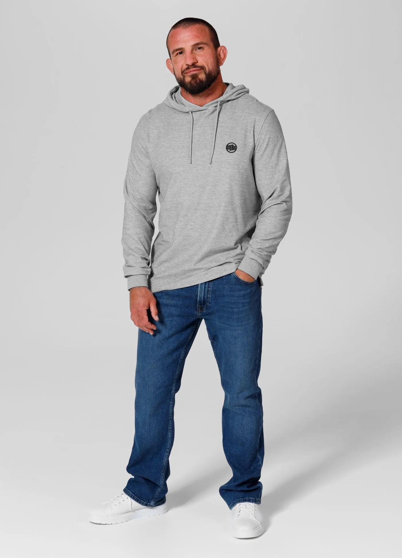 Men's Hoodie Pique Rockey - Gray Melange