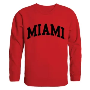 Miami University RedHawks Arch Crewneck Pullover Sweatshirt Sweater Red
