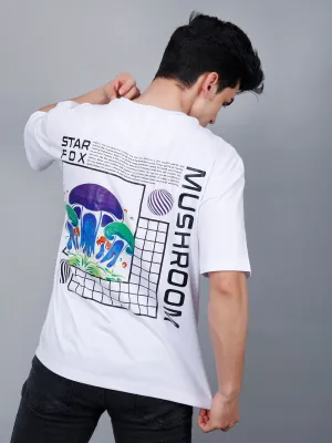 Mushroom Lovers Printed Oversized T-Shirt