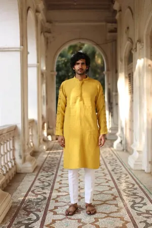 Mustard Yellow Kurta Set