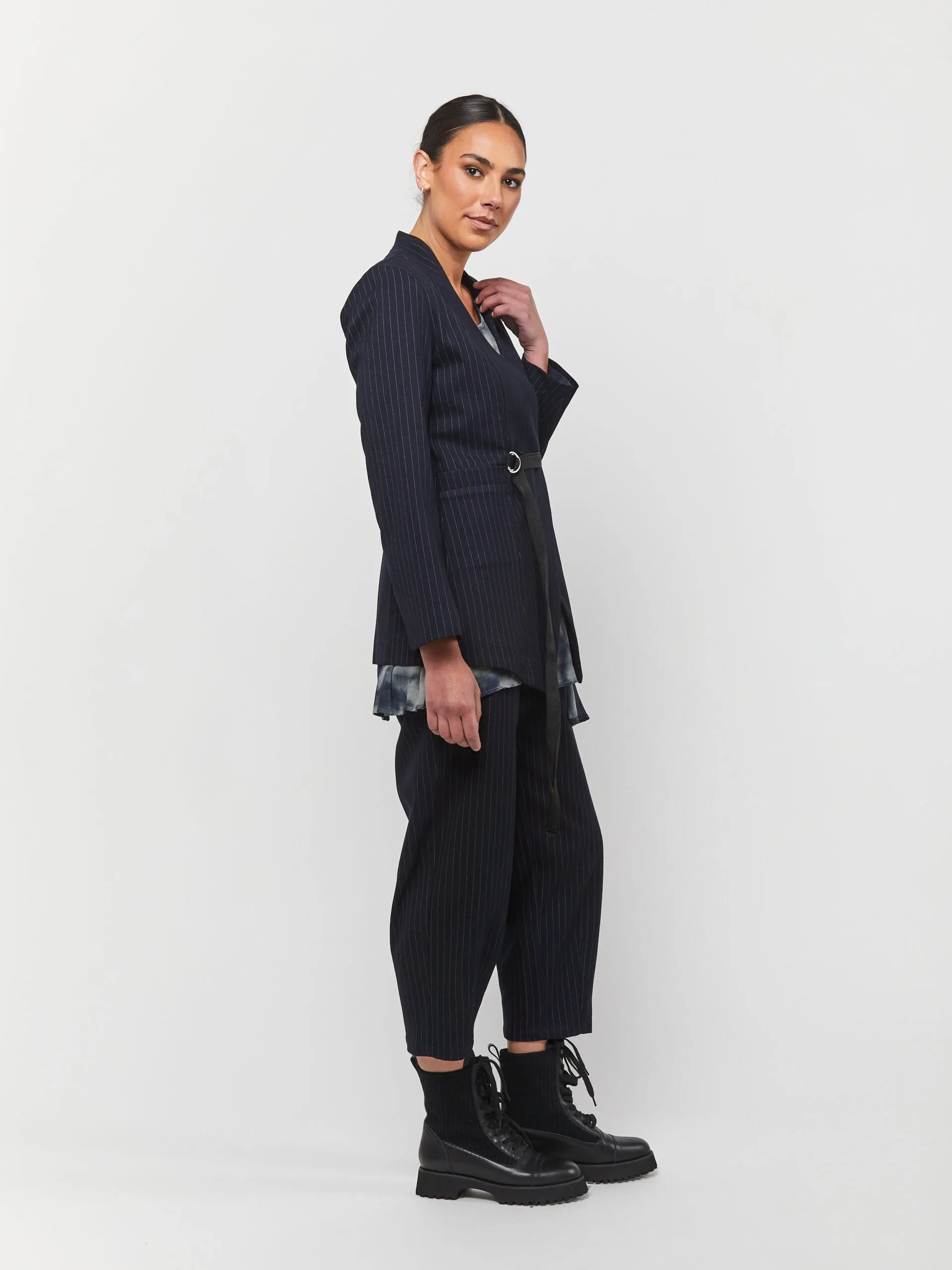 OBI - Pinstripe Blazer - Black
