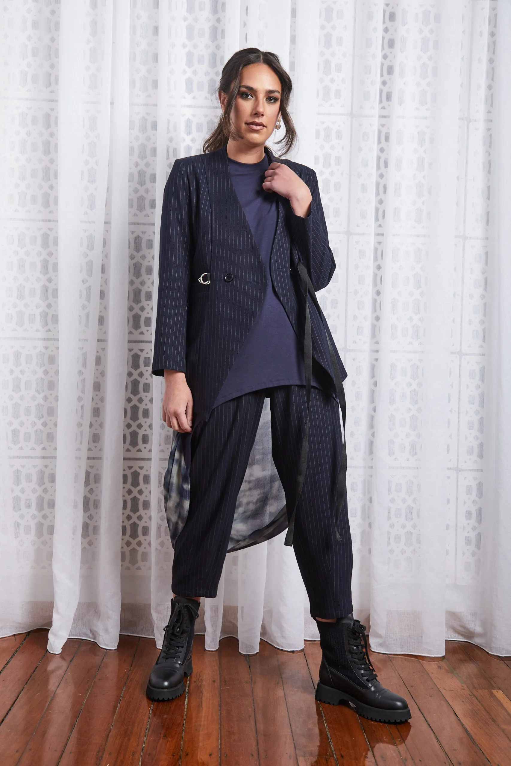 OBI - Pinstripe Blazer - Black
