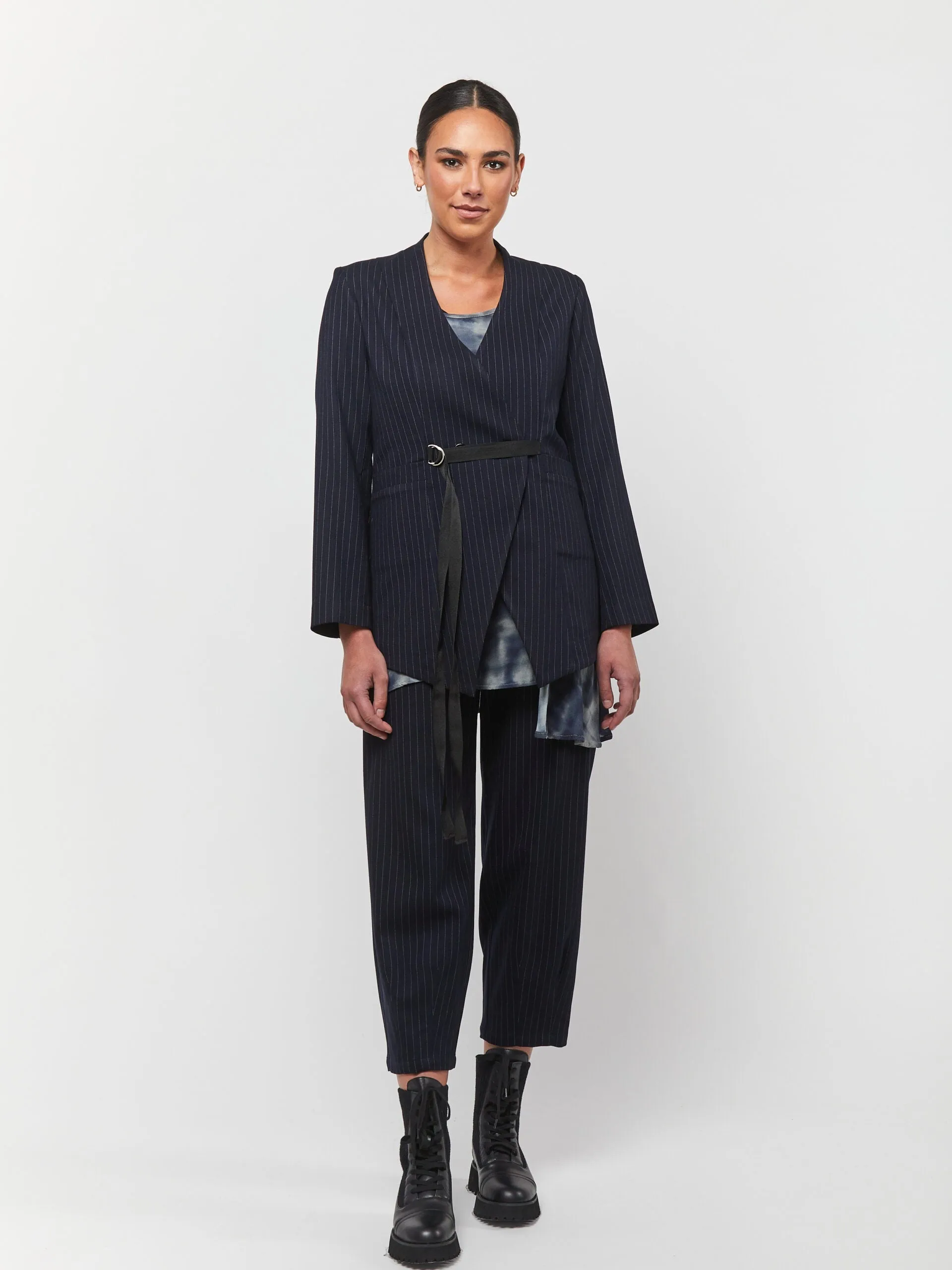 OBI - Pinstripe Blazer - Black