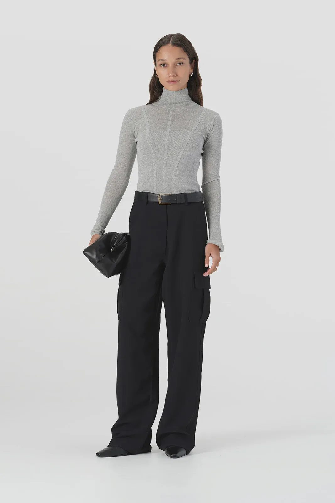 Odette Knit Top | Grey Marle