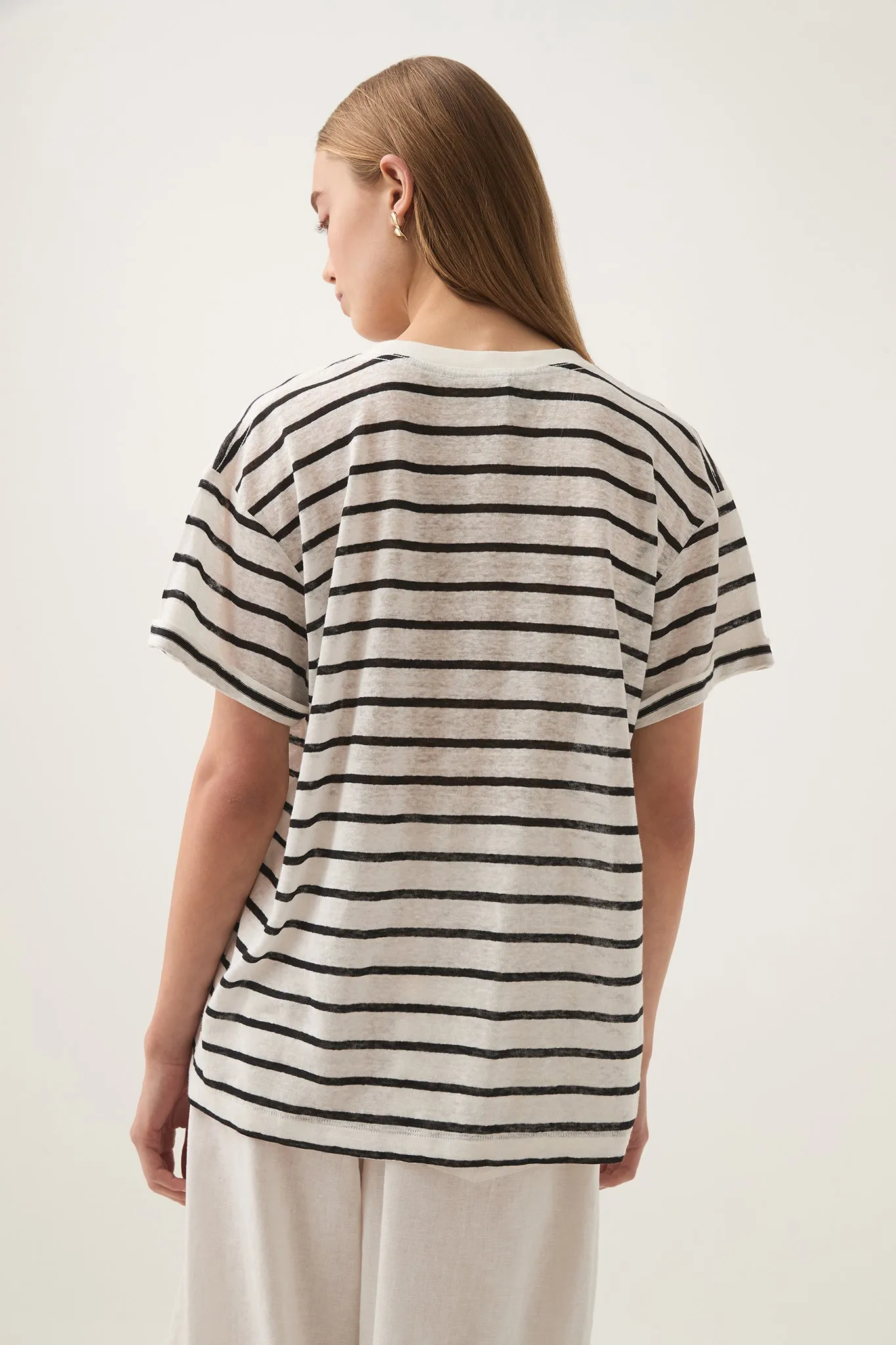 Perela Stripe Logo Tee