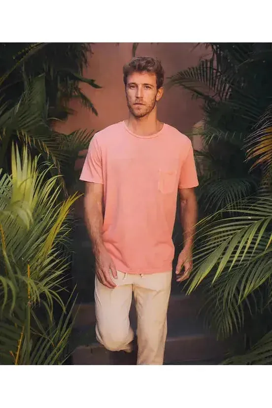 Relaxed Hemp Cotton Tee - Burnt Coral