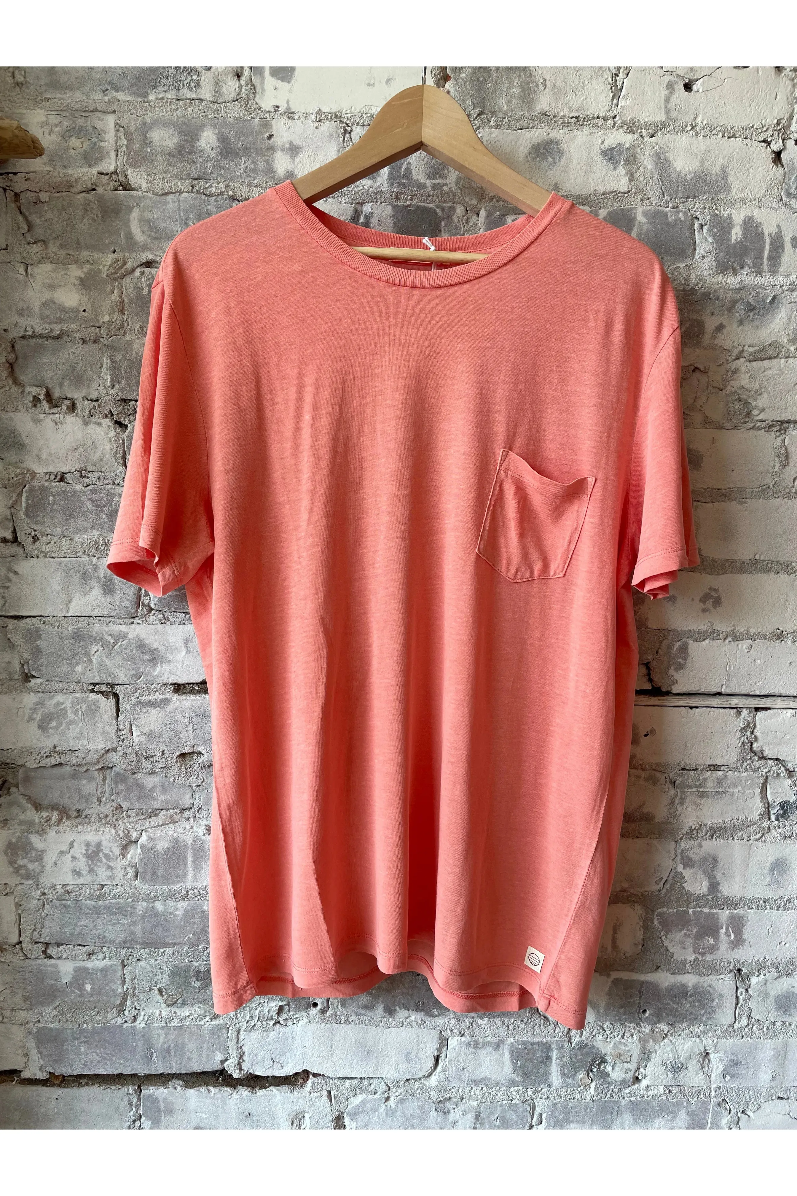 Relaxed Hemp Cotton Tee - Burnt Coral