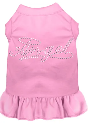 Rhinestone Angel Dress Light Pink Xs