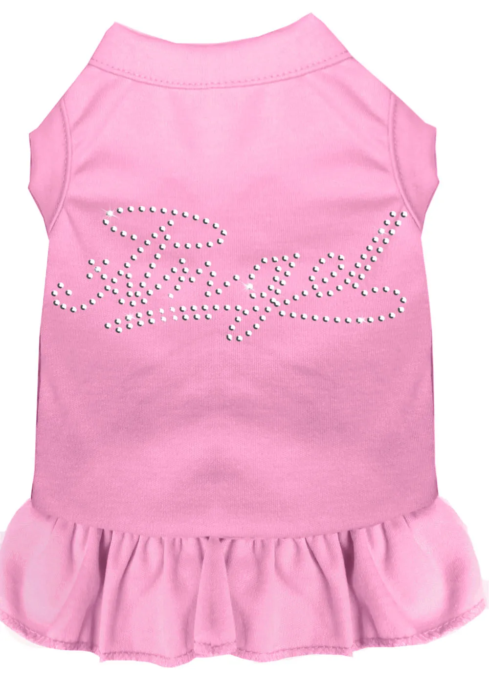 Rhinestone Angel Dress Light Pink Xs