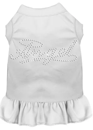 Rhinestone Angel Dress White Xxl