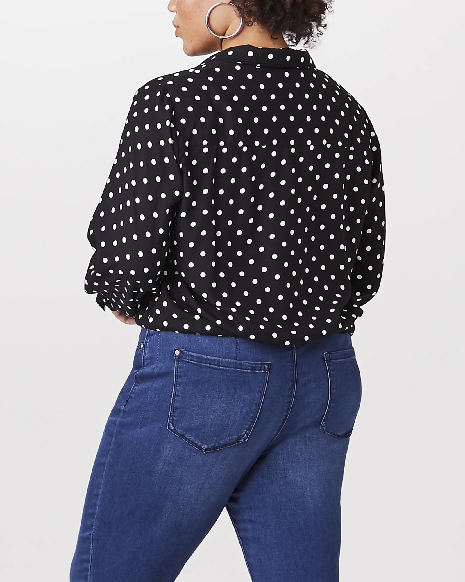 Serena Drawstring Top | Black / White