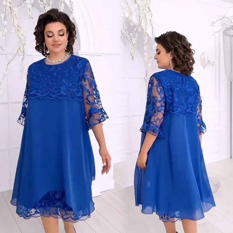 Sheer Breeze Layered Lace Dress
