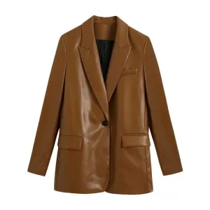 VEGAN BLAZER SINGLE BUTTON