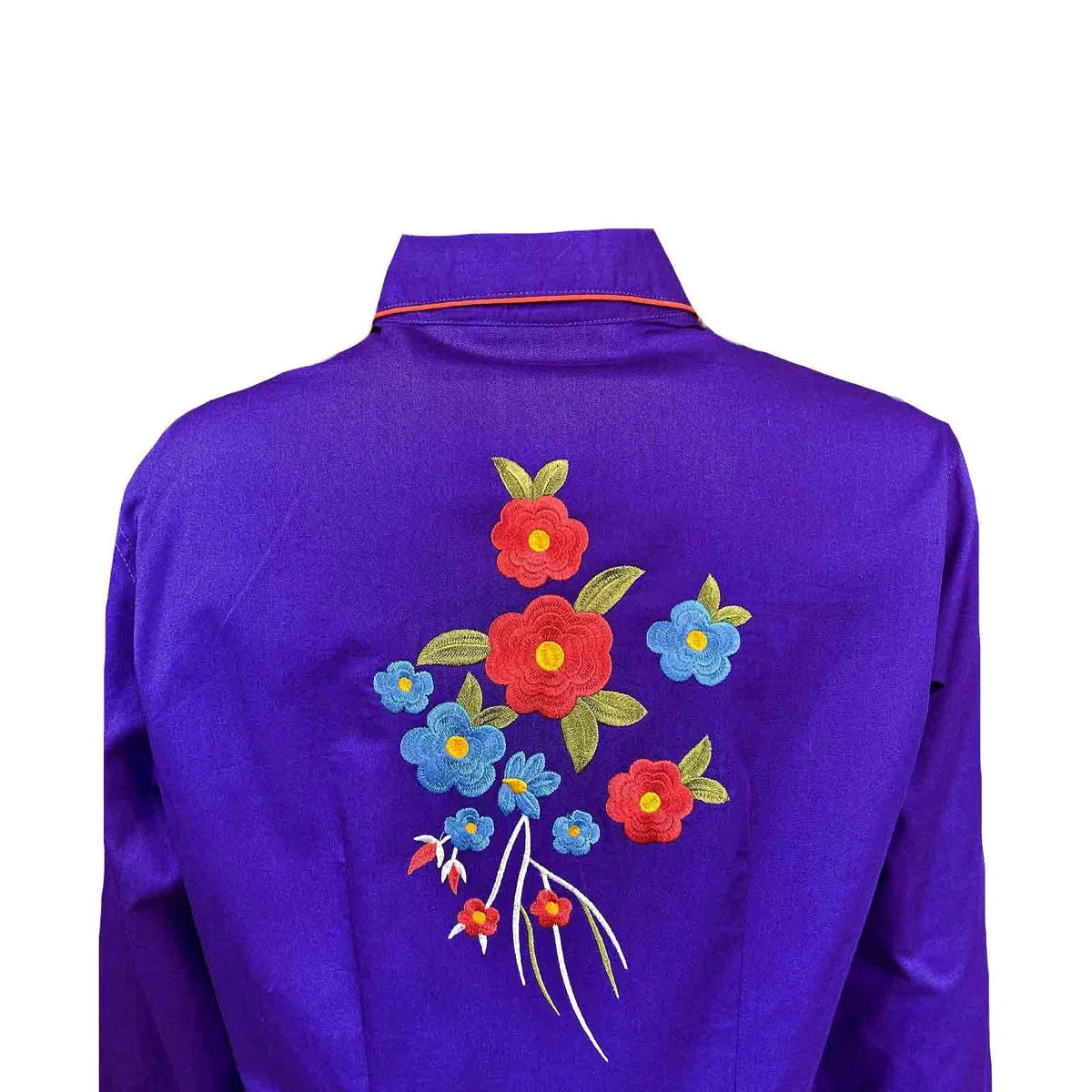 Women's Vintage Western Shirt Collection: Rockmount Fancy Floral Blooms Purple